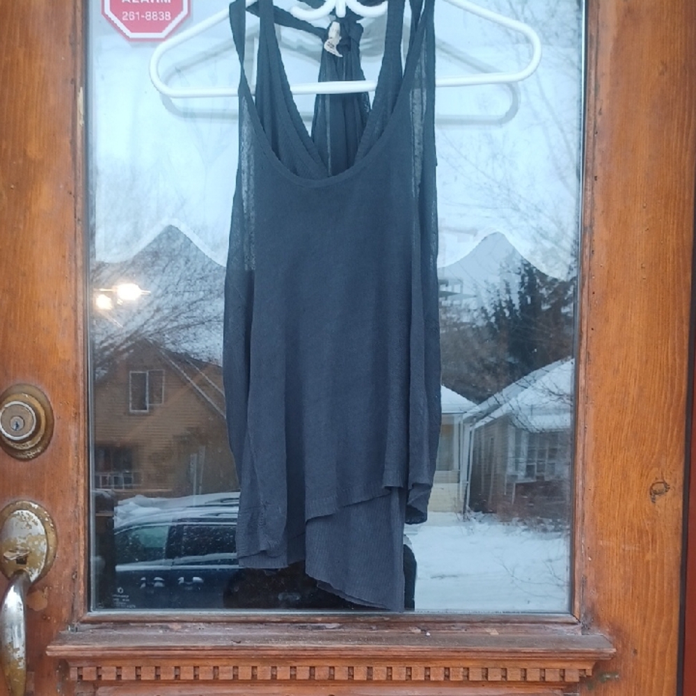 Inhabit Black Asymmetrical Tank Top